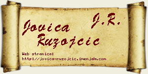 Jovica Ružojčić vizit kartica
